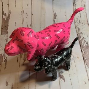 2 PINK by Victoria Secret Stuffed Vinyl Dogs